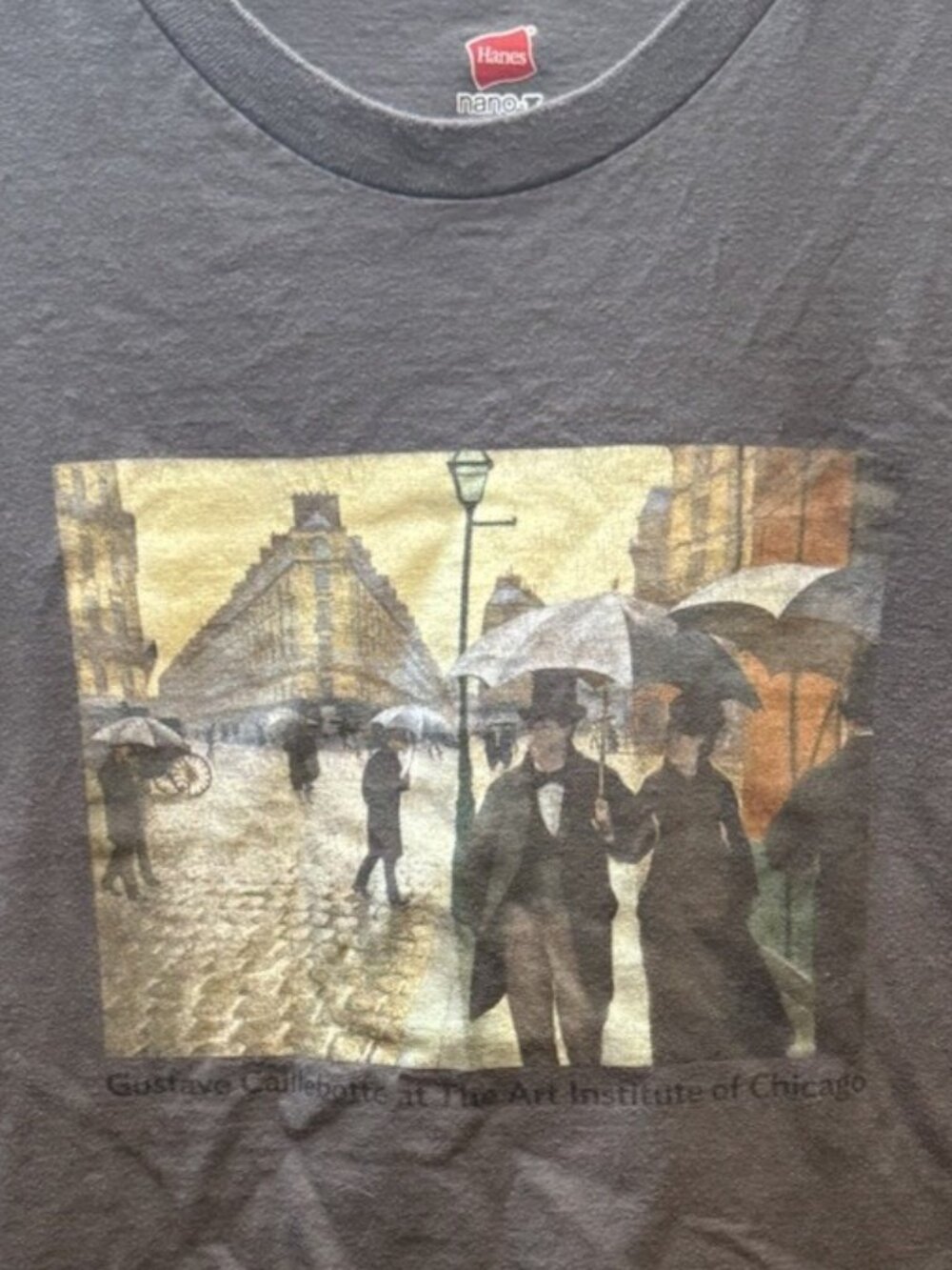 Paris Street Rainy Day by Gustave Caillebotte T-shirt Women’s Medium Art Museum